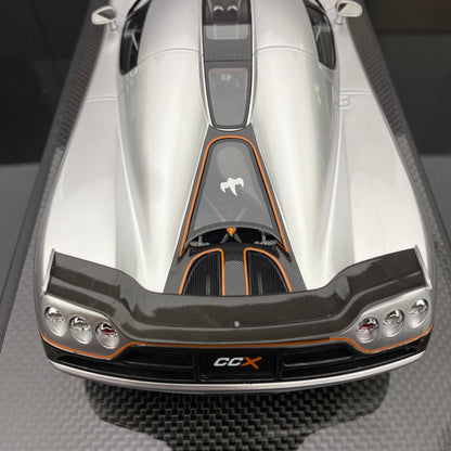 VMB 1/18 Koenigsegg CCX silver carbon fiber limited edition car model