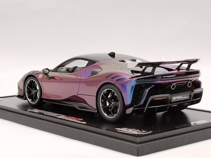 BBR 1/18 Ferrari SF90 XX Stradale Color-Changing Purple Resin Model Car P18237CHA1