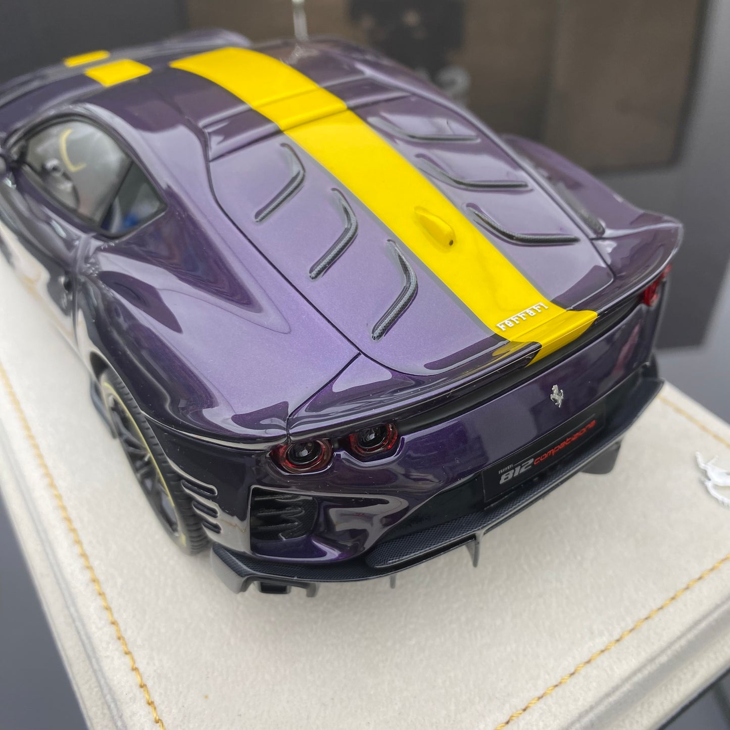 MR 1/18 Ferrari 812 Competizione Hong Kong Purple Limited Edition Car Model