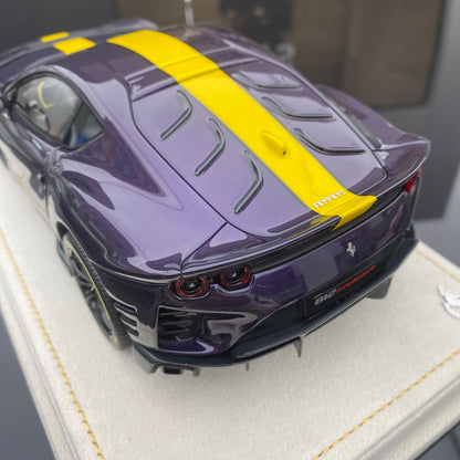MR 1/18 Ferrari 812 Competizione Hong Kong Purple Limited Edition Car Model