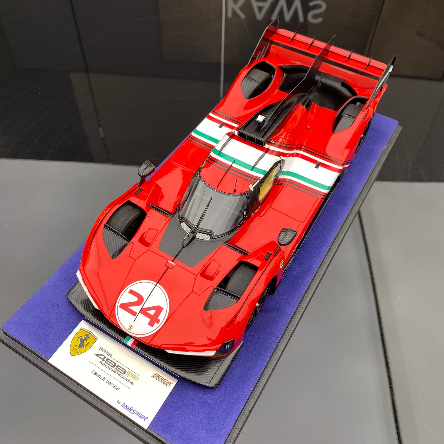 looksmart 1/18 Ferrari 499P Modificata #24 Red Simulation Car Model！looksmart 1/18 Ferrari 499P 2023 Le Mans Victory No. 51 Red Simulation Car Model