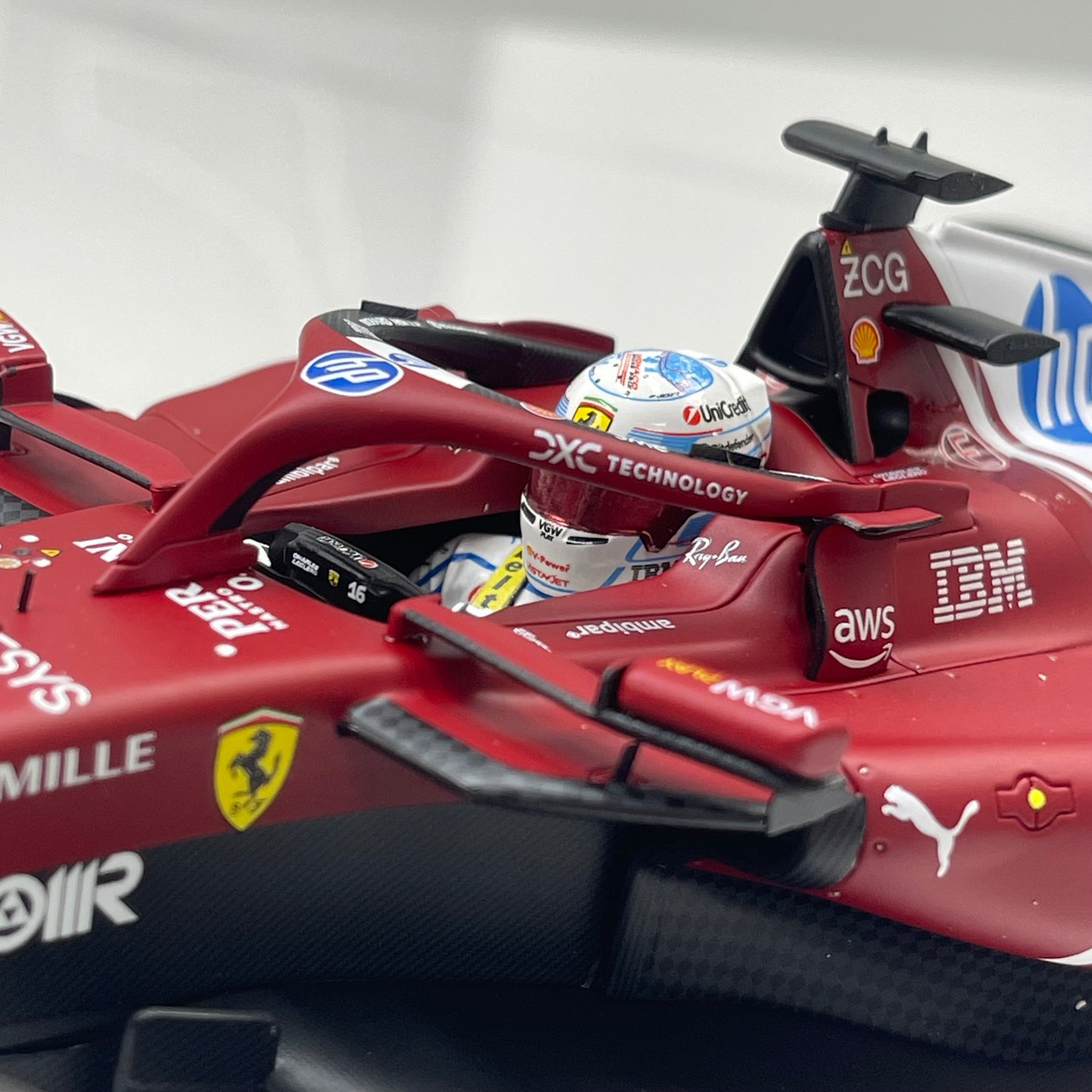 BBR 1:18 Ferrari SF25 F1 Car — Monaco GP 2nd Place (#16) — P18267C16