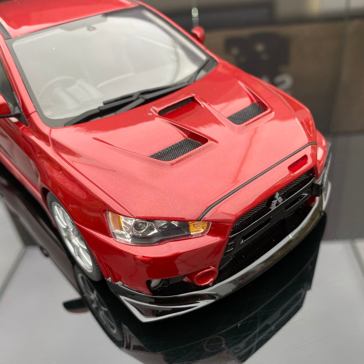 OTTO 1/18 Mitsubishi LANCET EVO XFQ 400 red resin car model ornament gift
