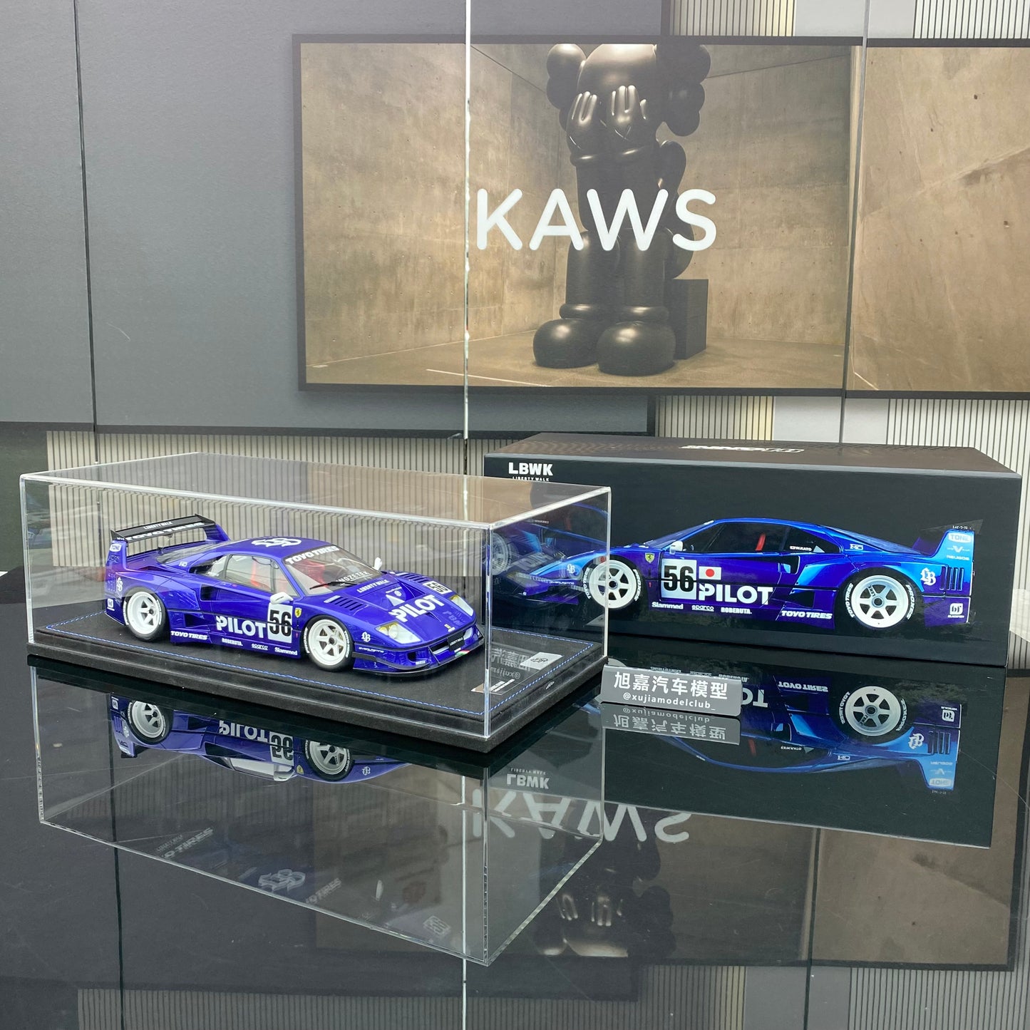 INNO 1/18 Ferrari LBWK F40 White Tokyo Auto Salon 2024 simulation car model ornaments