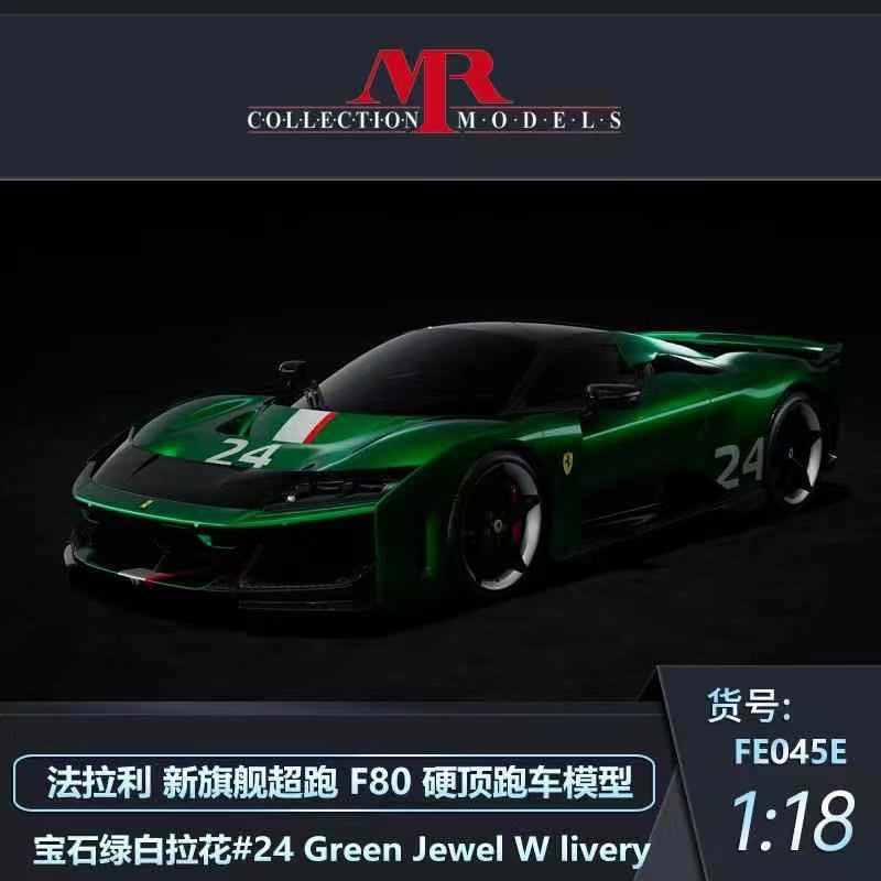 Colección de adornos de modelos de coches de simulación Ferrari F80 de edición limitada MR 1/18