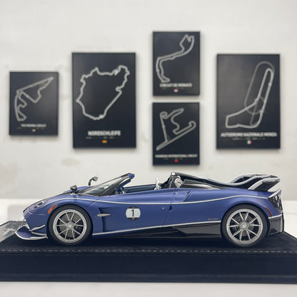 HH Model 1/18 Pagani Huayra – Matte Blue & Carbon Black (HH663)