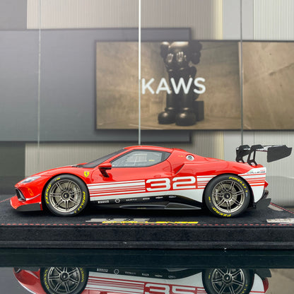 BBR 1/18 Ferrari 296 Challenge Track Edition Simulation Car Model Ornaments