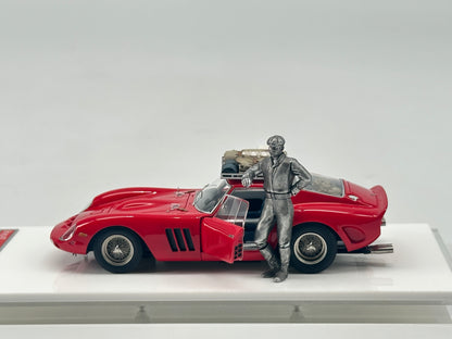 SCM 1/43 Ferrari 250GTO Open Door With Figure Red Simulation Car Model