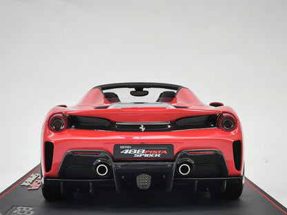 BBR 1/18 Ferrari 488 Pista Spider Standard Red Resin Car Model