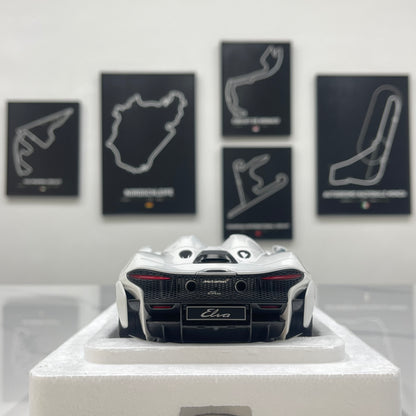 LCD 1/18 McLaren Elva Die-cast Model – Pearlescent White with Blue Interior (LCD18015-WH)
