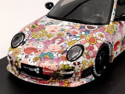 GT Spirit 1/43 Porsche 997 LBWK Sunflower Simulation Car Model Ornaments