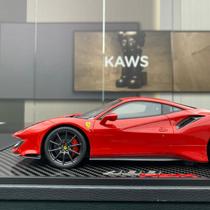 BBR 1/18 Ferrari 488 Pista Standard Red Resin Sealed Car Model Ornaments