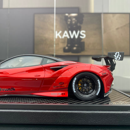 VIP 1/18 Ferrari F8 wide-body modified version simulation car model ornament gift