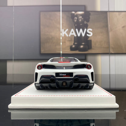 DM 1/18 Ferrari 488 pista resin fully opened fluorescent limited edition car model ornaments