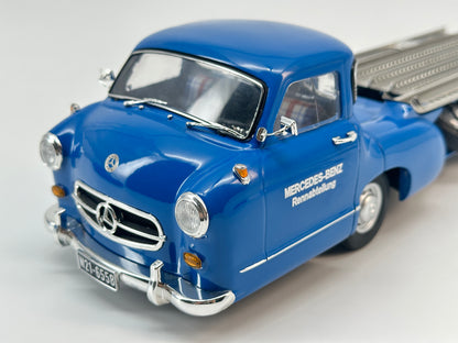 IVY 1/18 Mercedes Benz RENNTRANSPORTER Blue Wonder Blue Alloy Closed Car Model
