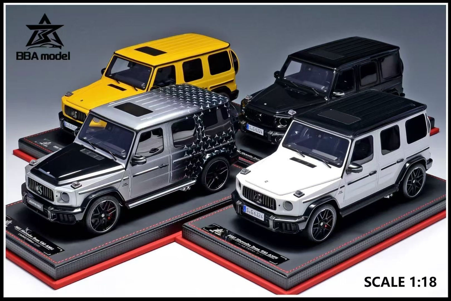 BBA model 1/18 2025 Mercedes-Benz-G63 AMG resin car model