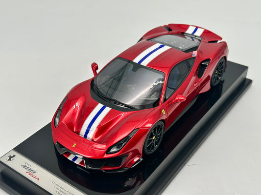 Amalgam 1/18 Ferrari 488 Pista Metallic Red Scale Model Car