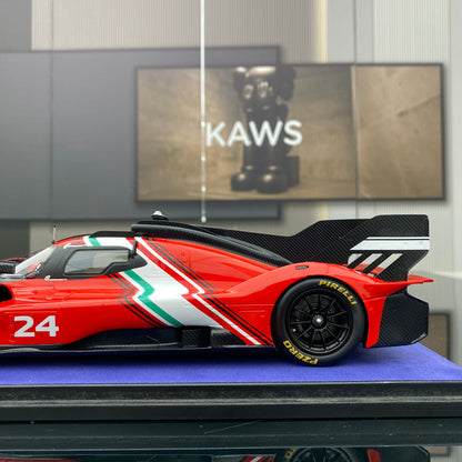looksmart 1/18 Ferrari 499P Modificata #24 Red Simulation Car Model！looksmart 1/18 Ferrari 499P 2023 Le Mans Victory No. 51 Red Simulation Car Model