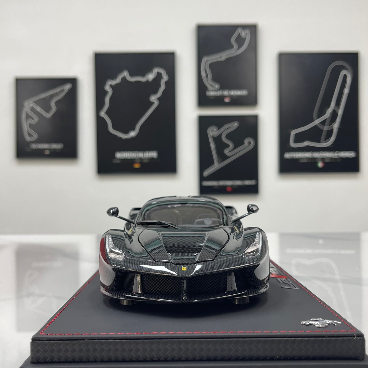 BBR 1/18 Ferrari LaFerrari Alloy Alloy Full Opening Leather Sole Black Knight BBR182244