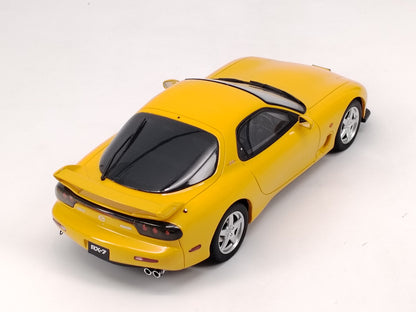 OTTO 1/18 Mazda RX7 FD TYPE R yellow simulation car model ornaments