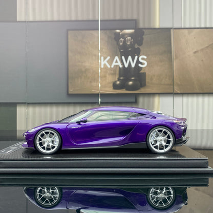 FRONTIART 1/18 Koenigsegg Gemera Purple Limited Edition Car Model Ornaments