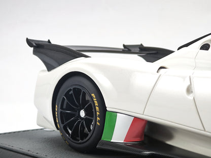 BBR 1/18 Pagani Huayra R White Simulation Car Model