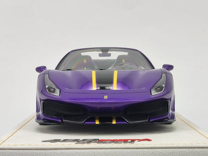 MR 1/18 Ferrari 488pista Convertible Special Edition Purple Car Model