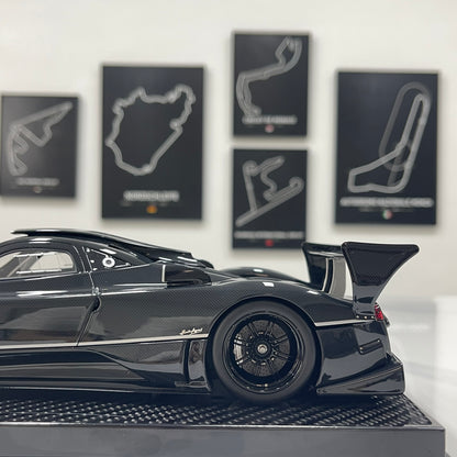 KASH MODEL 1/18 Pagani Zonda R Gloss Carbon Black KPZR002