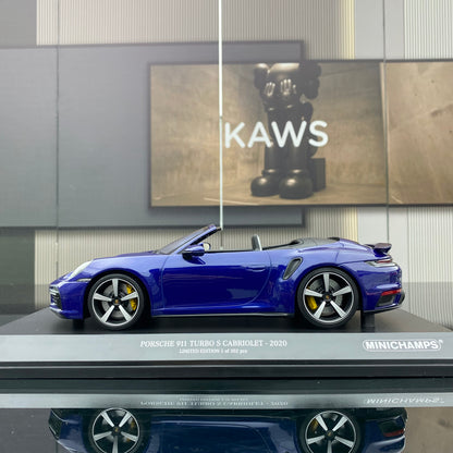minichamps 1/18 Porsche 911 Turbo Convertible Alloy Closed Car Model