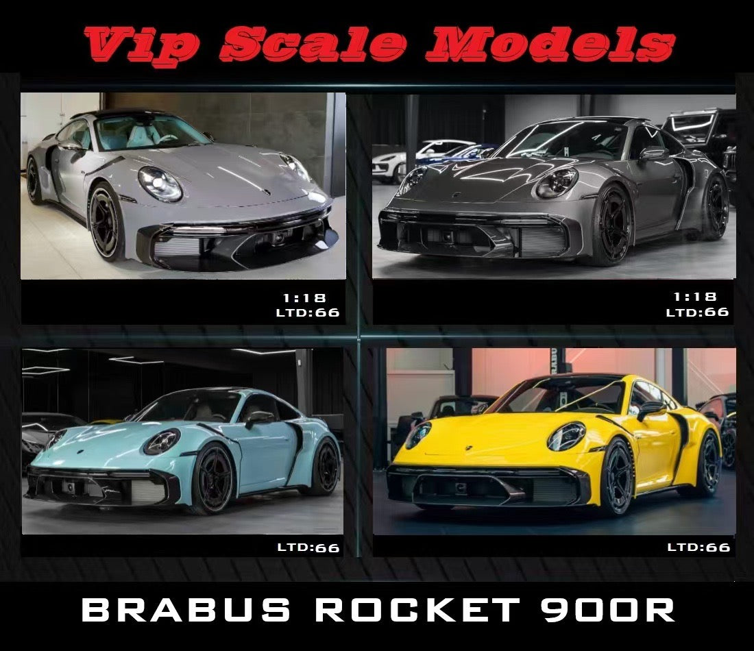 pre-sell Vip Scale Models 1/18 Porsche 911-Brabus Rocket 900R modified version resin model