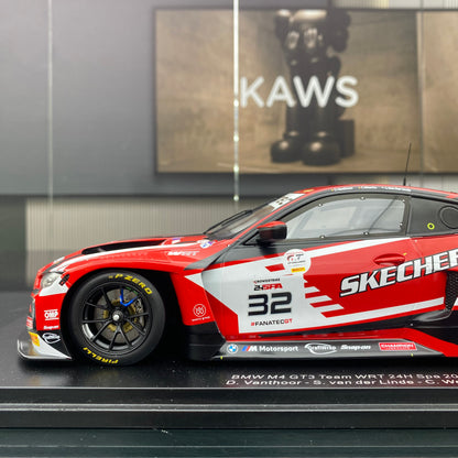SPARK 1/18 BMW M4 GT3 WRT Team 2023 Spa Endurance Race No. 32 Red Paint Simulation Car Model Ornament