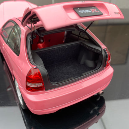 MOTORHELIX 1/18 Honda Civic Type R(EK9) Pink Alloy Fully Open Simulation Car Model