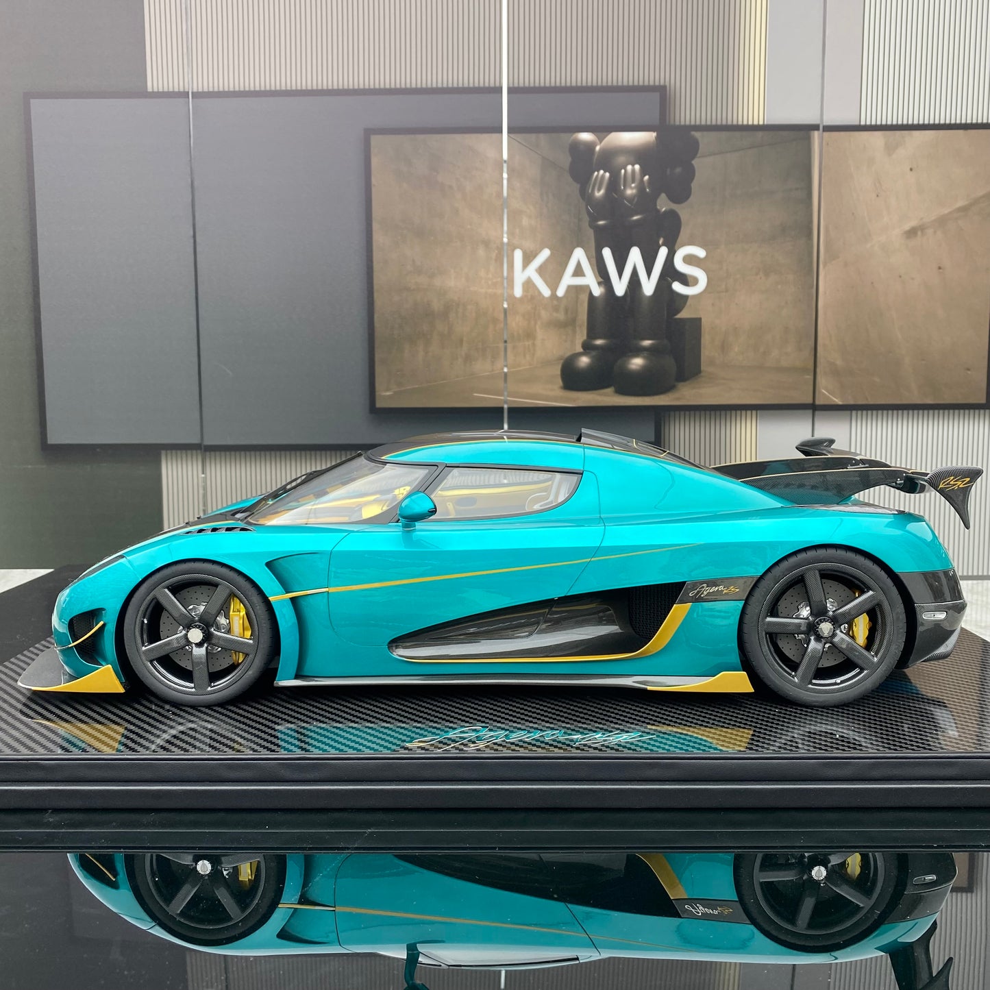 FRONTIART FA 1/8 Koenigsegg Agera RSR Ocean Blue Limited Edition Car Model Ornament