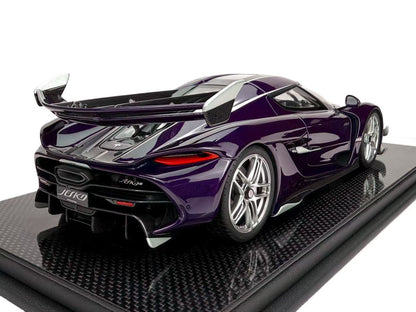 Frontiart 1/18 Koenigsegg Jesko Carbon Purple, limited to 100 units worldwide.