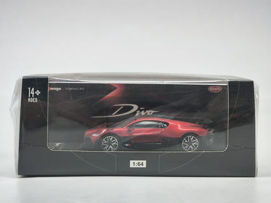 Time model 1/64 bugatti divo red simulation car model