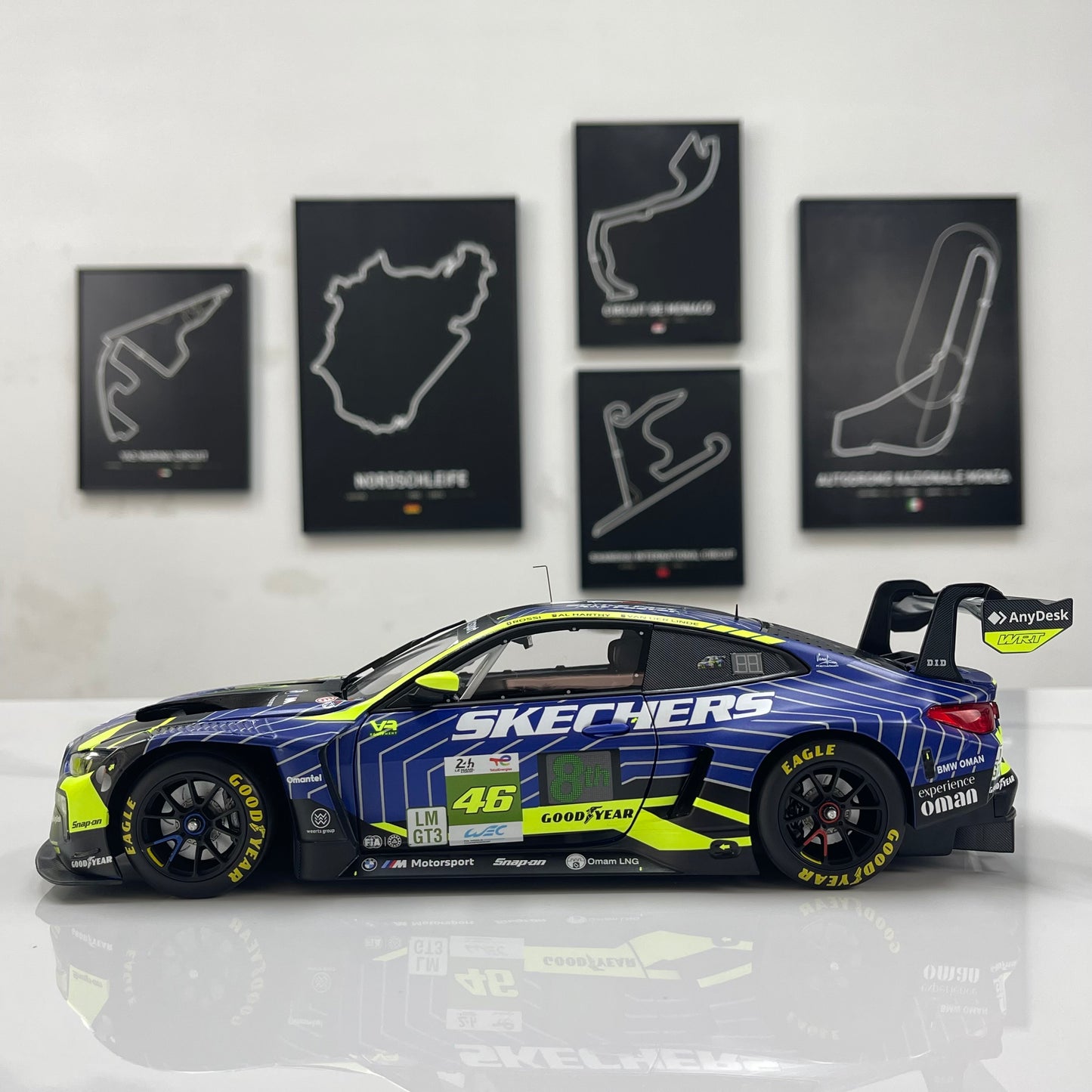 MINICHAMPS 1/18 BMW M4 GT3 EVO Team WRT 24H Le Mans 2025 Blue/Yellow Livery 110252346