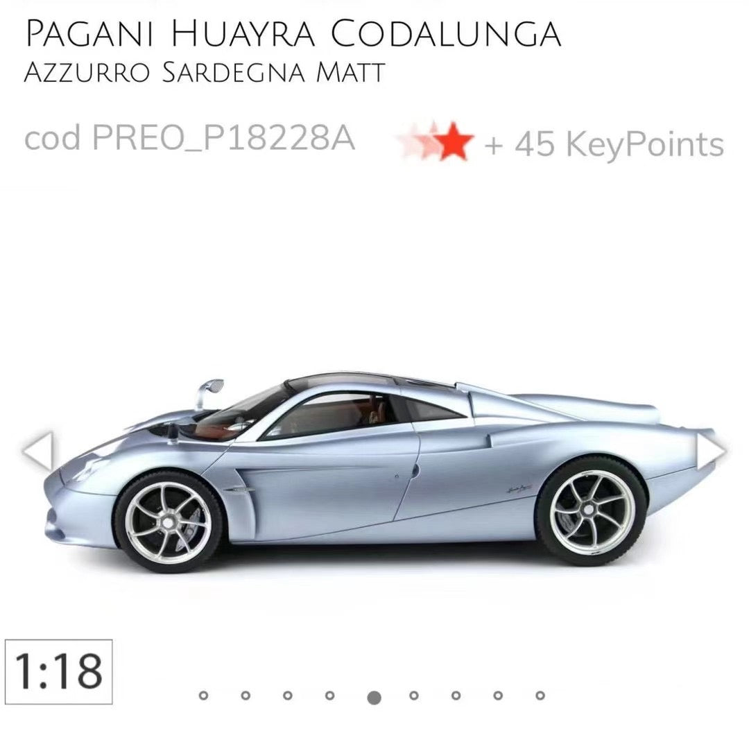 BBR 1/18 Pagani Huayra Codalunga
Azzurro Sardegna Matt