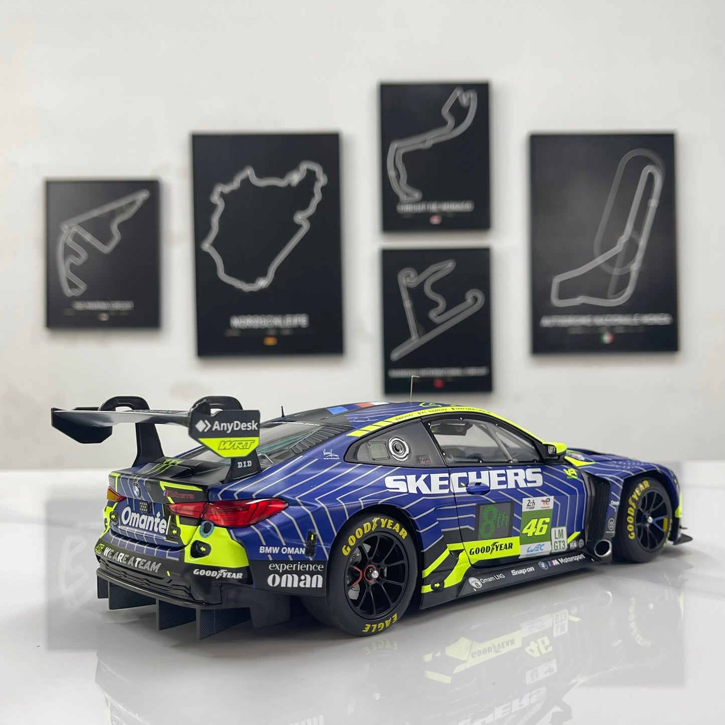 MINICHAMPS 1/18 BMW M4 GT3 EVO Team WRT 24H Le Mans 2025 Blue/Yellow Livery 110252346