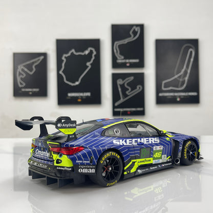 MINICHAMPS 1/18 BMW M4 GT3 EVO Team WRT 24H Le Mans 2025 Blue/Yellow Livery 110252346