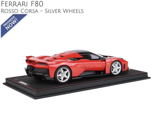 Pre-venta BBR 1/18 Ferrari F80 New Horse Standard Red Limited Edition Car Model Ornament