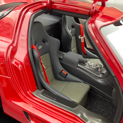 MINICHAMPS 1/18 Mercedes-Benz AMG SLS Black Series Aleación roja Modelo de coche de simulación totalmente abierto Colección de adornos