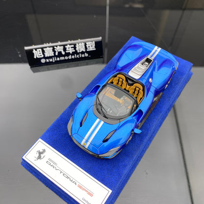 BBR 1/43 Ferrari SP3 Metallic Blue Simulation Car Model Ornament Limited Edition