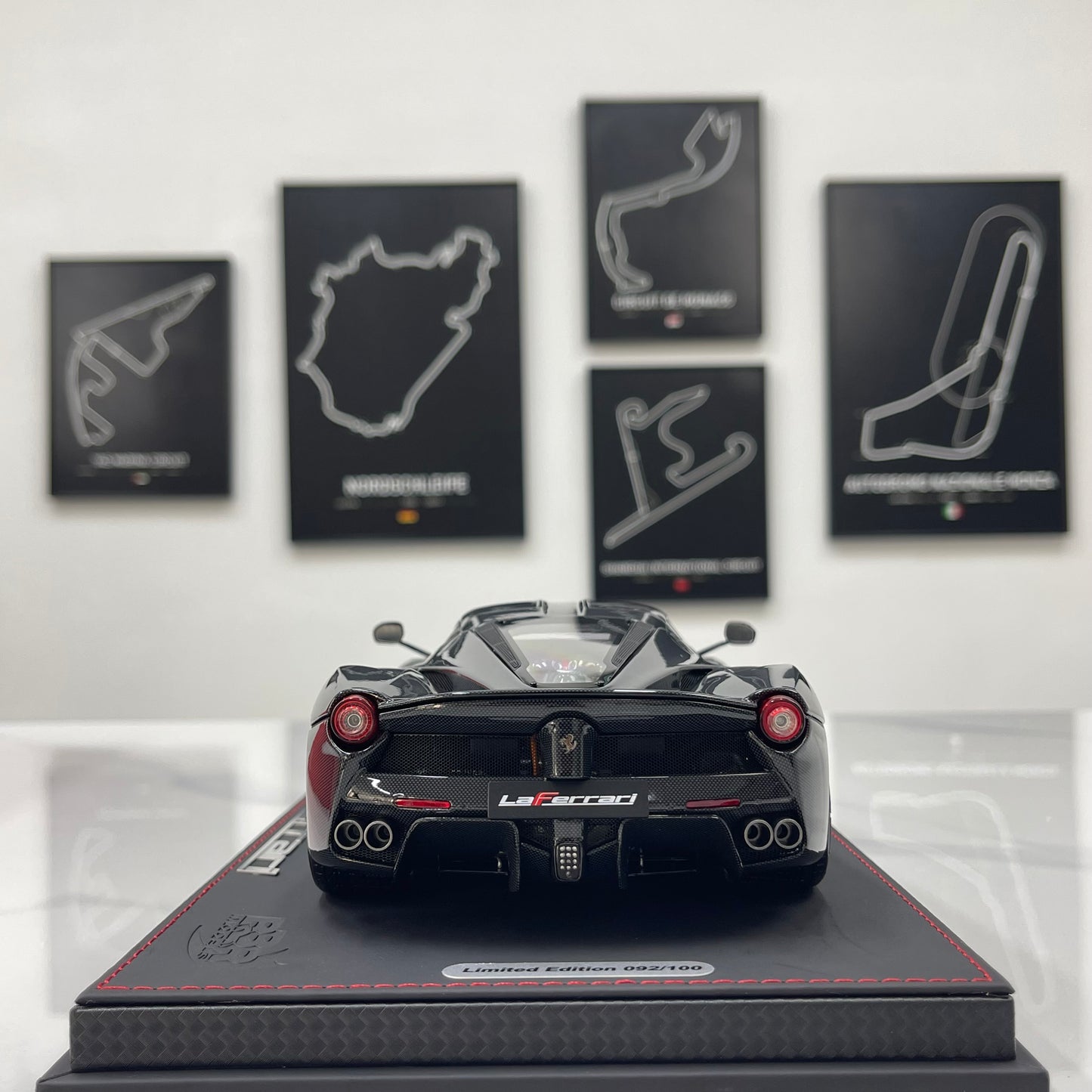 BBR 1/18 Ferrari LaFerrari Alloy Alloy Full Opening Leather Sole Black Knight BBR182244