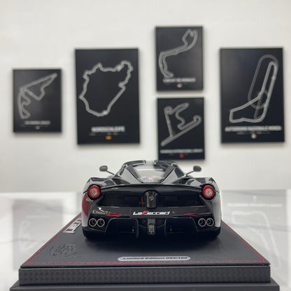 BBR 1/18 Ferrari LaFerrari Alloy Alloy Full Opening Leather Sole Black Knight BBR182244