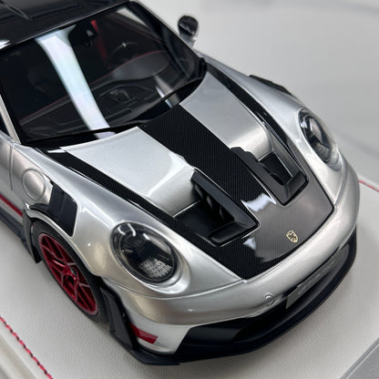 GH MODEL 1/18 Porsche 992 GT3RS Red Seals/GT Silver Limited Edition Model Car