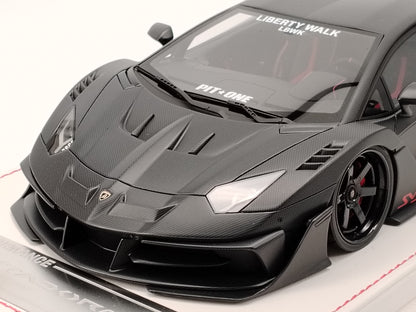 DG 1/18 Lamborghini Aventador GT EVO Black Carbon Limited Edition Die-cast Model Car