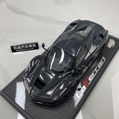 BBR 1/18 Ferrari LaFerrari Alloy Full Opening Carbon Fiber Leather Case Version Black BBR182244CH