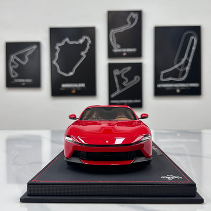 BBR 1/18 Ferrari Amalfi, standard red, silver wheels, black calipers P18272A