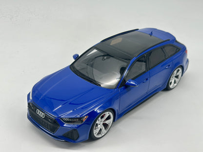 GT Spirit 1/18 Audi RS6 AVANT Blue Simulation Car Model Ornaments