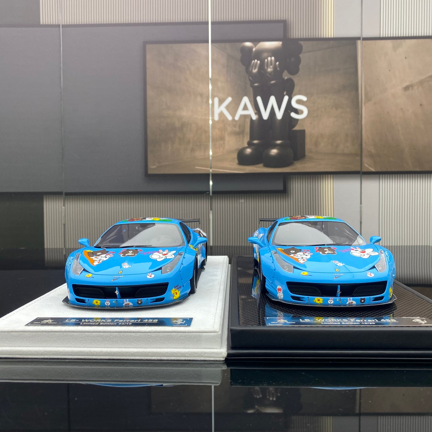 BBA MODEL 1/18 Ferrari 458 GT 1.0 Brown Bear Painting Car Model